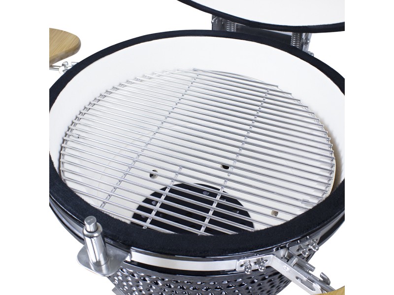  Kamado roštilj sa postoljem i pomoćnim stolićima