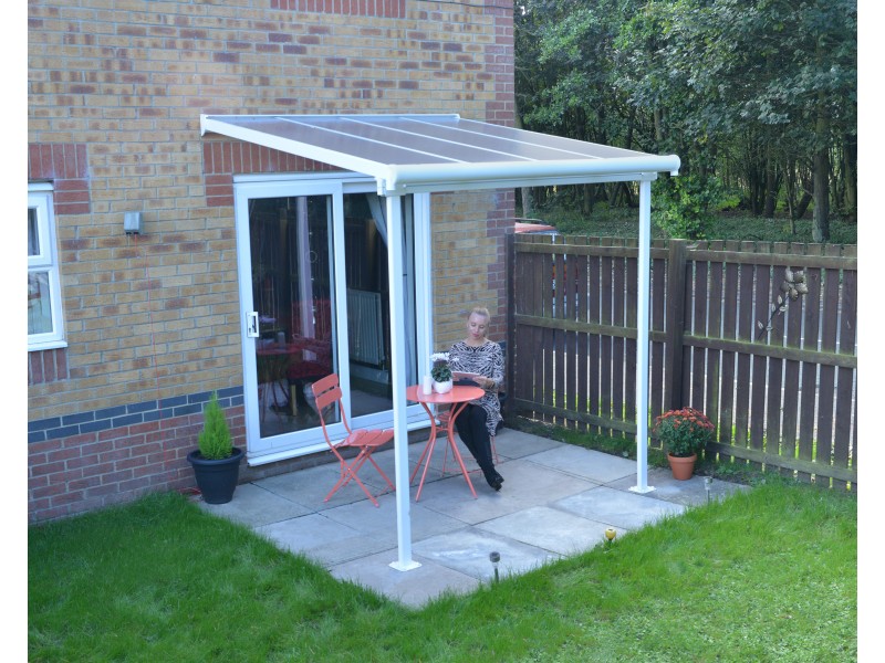 Sierra - 2,3 x 2,3 m - Weiß/Klar