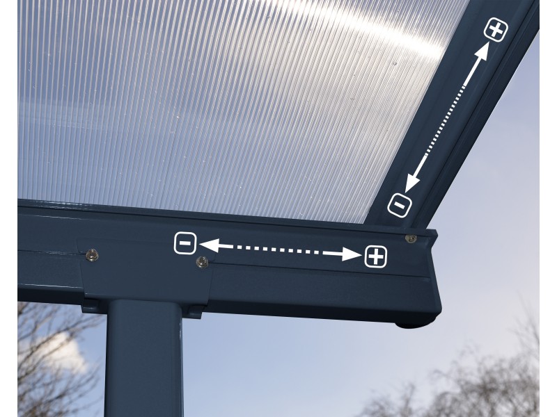 Sierra - 3 x 3,14 m - siva/transparent