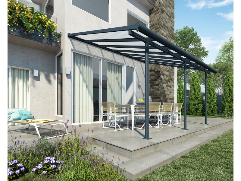 Sierra - 3 x 4,34 m - siva/transparent