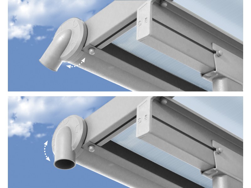 Sierra - 3 x 4,34 m - bijela/transparent