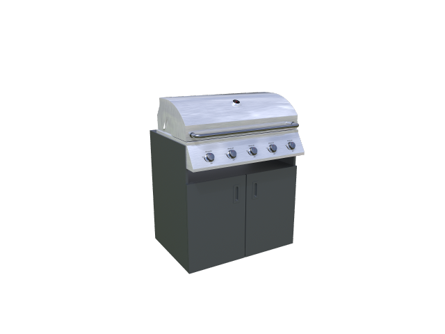 Modularna letna kuhinja - Element za žar, antracit