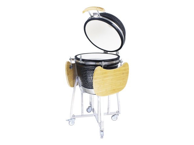  Kamado roštilj sa postoljem i pomoćnim stolićima