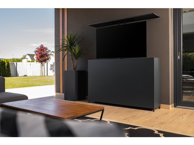 Outdoor TV Lift Schrank - pulverbeschichtetes Aluminium in anthrazit