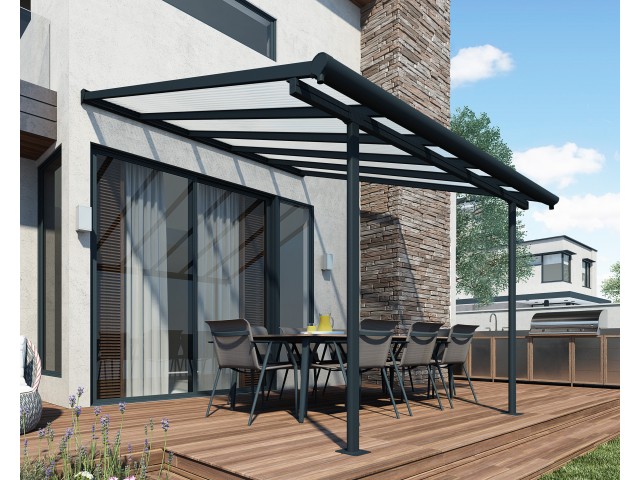 Sierra - 3 x 3,14 m - siva/transparent