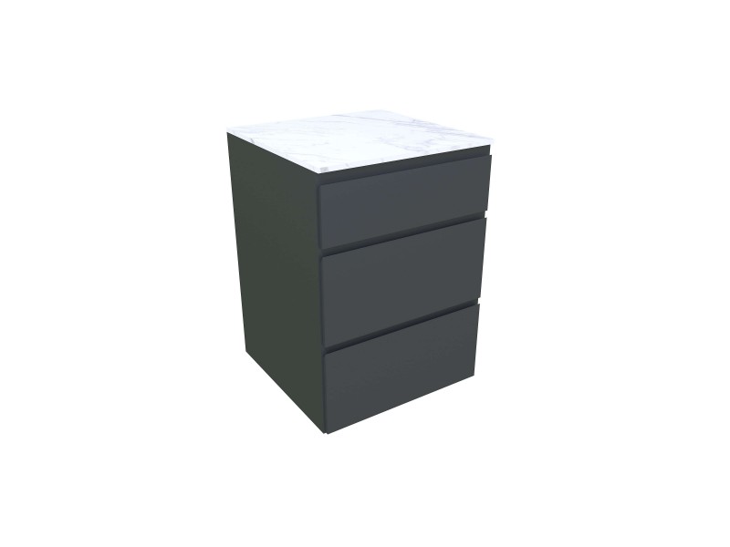 Modularna letna kuhinja - Element s predali, antracit