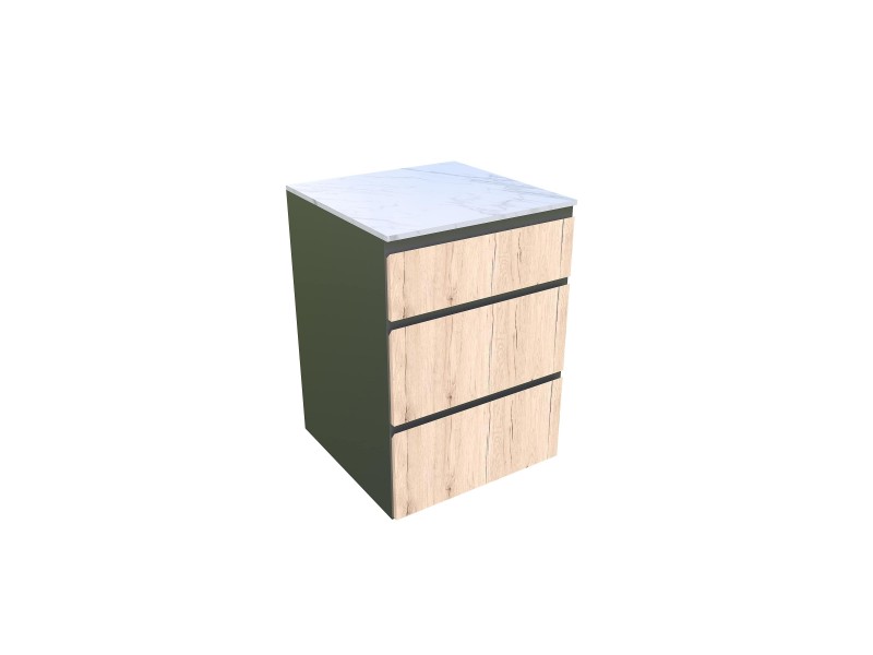 Modularna letna kuhinja - Element s predali, hrast rustik