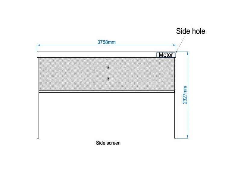 Zip Screen - 4 m - motorisiert