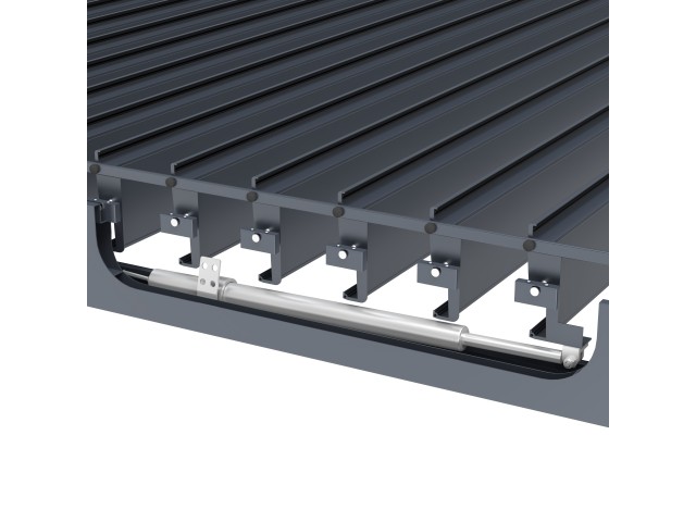 Bioklimatska pergola 2,86 x 2,86 m; tamno siva