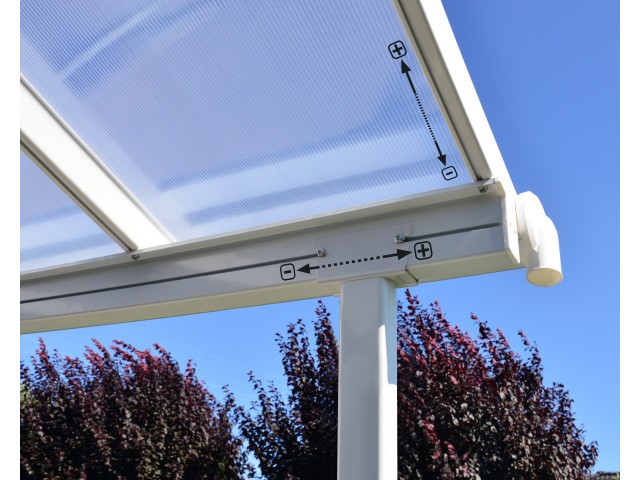 Sierra - 3 x 4,34 m - bijela/transparent