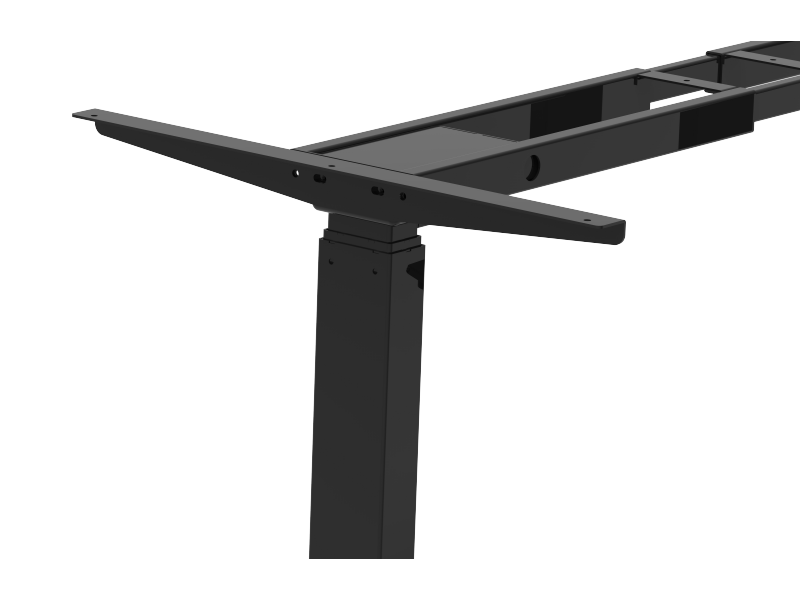 Steh-Sitz Tischgestell L-Form - schwarz